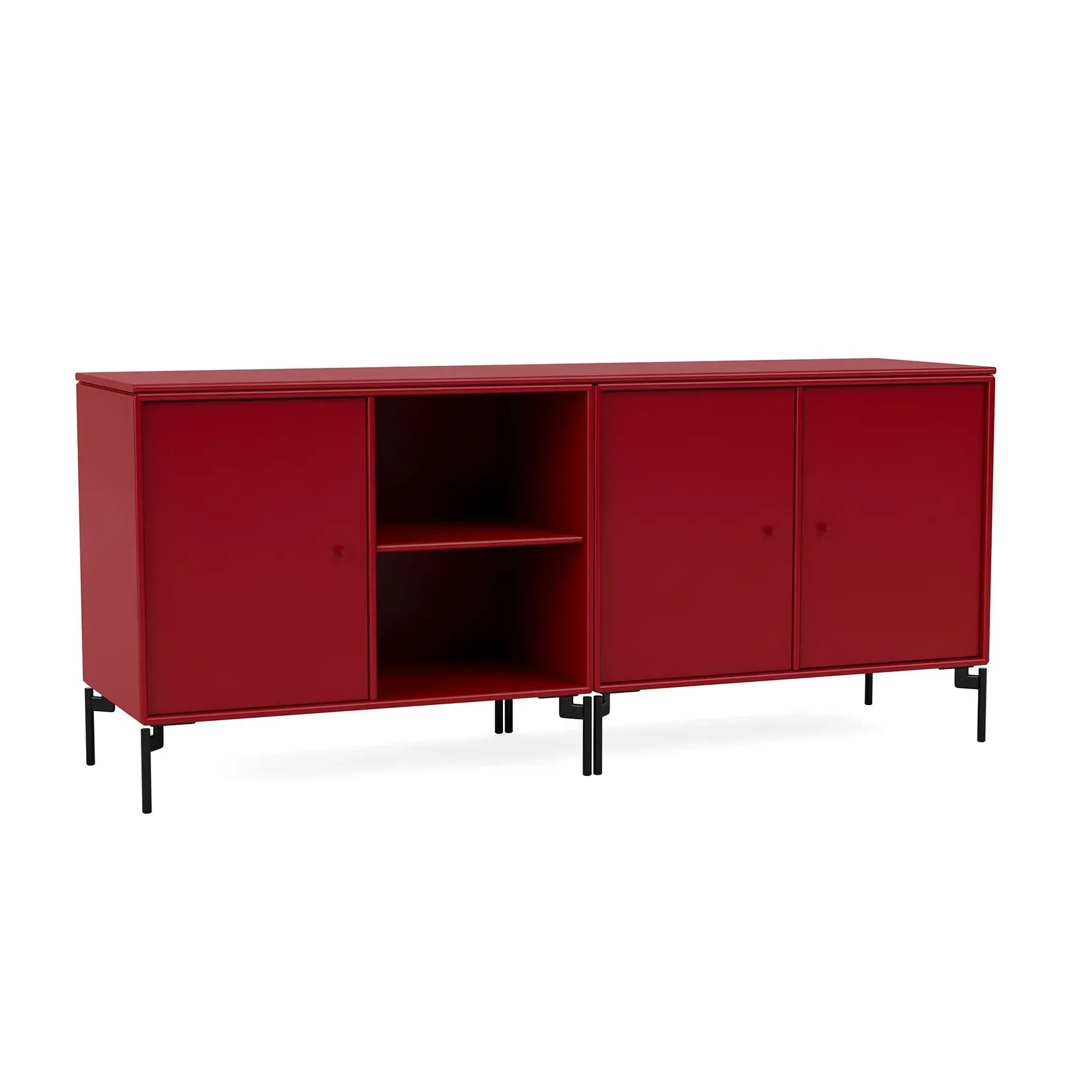 Modular Lowboard with Storage - Beetroot