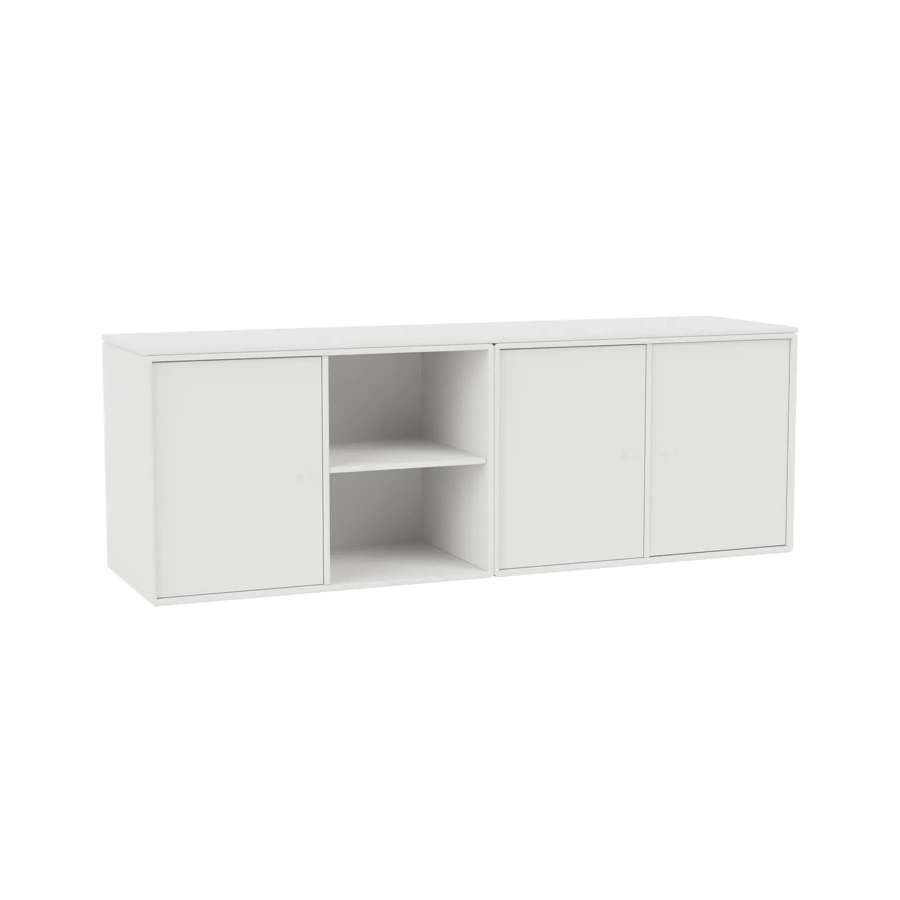 Modular Lowboard with Storage - White