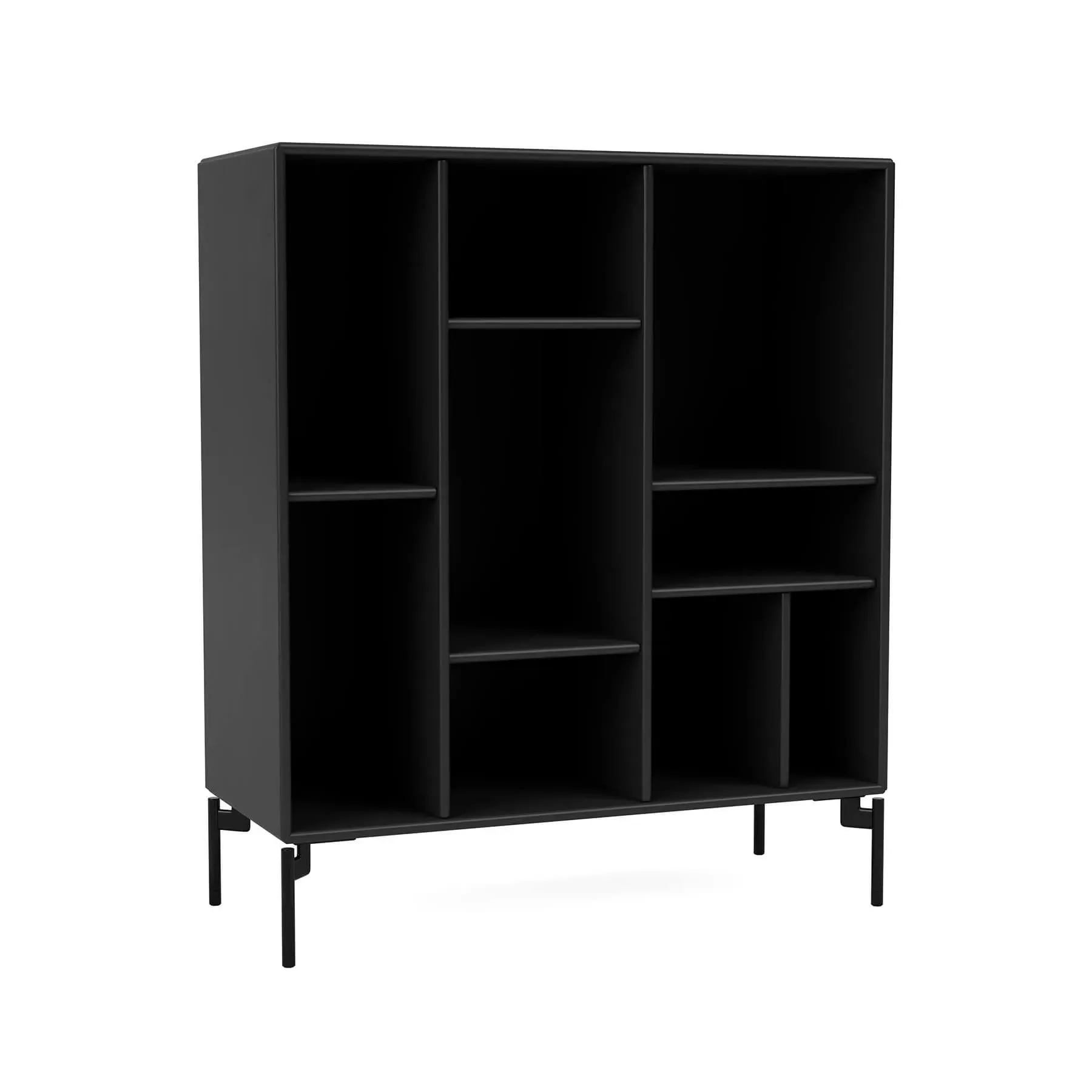 Modular Shelving Unit with Legs - Black