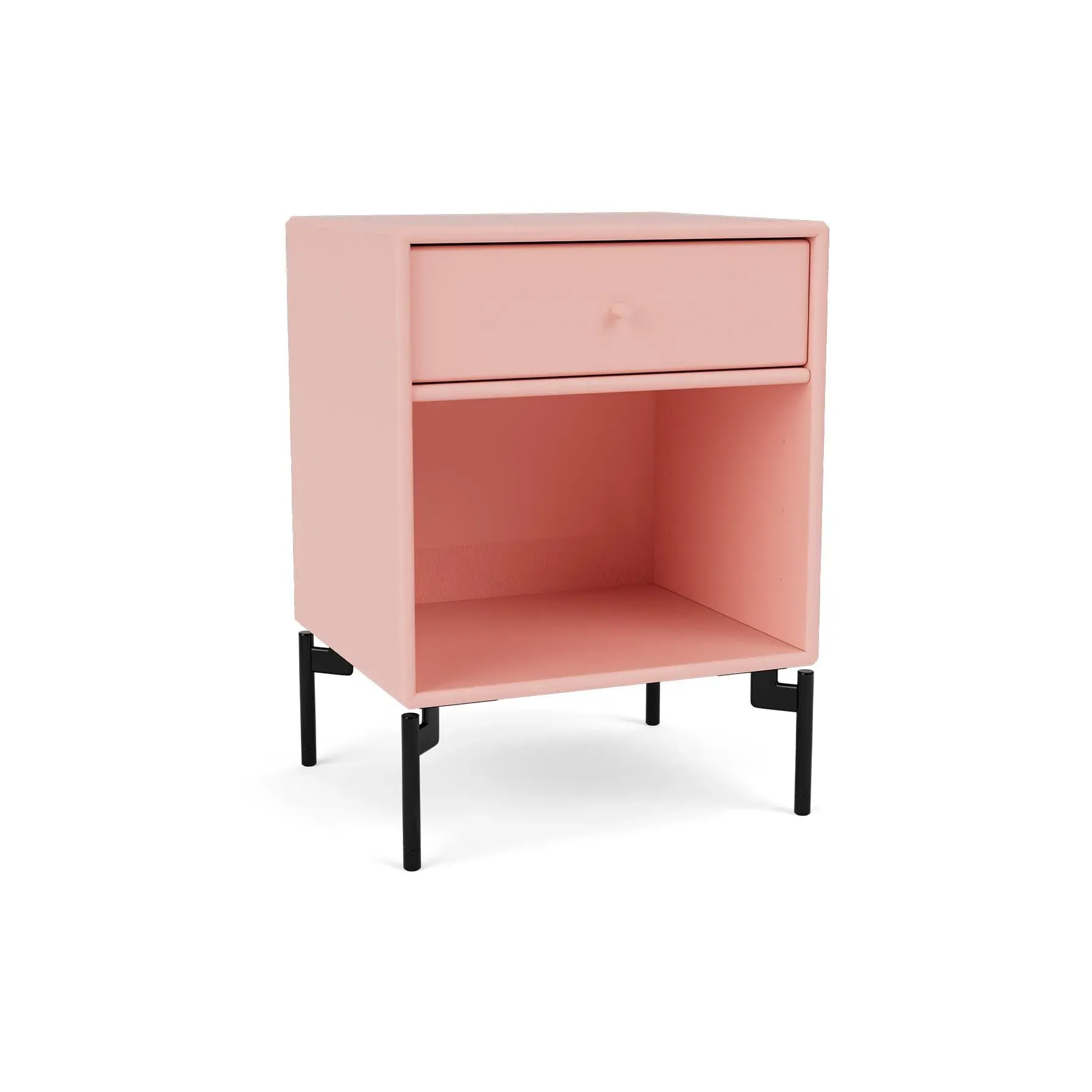 Night Stand with Black Legs - Ruby