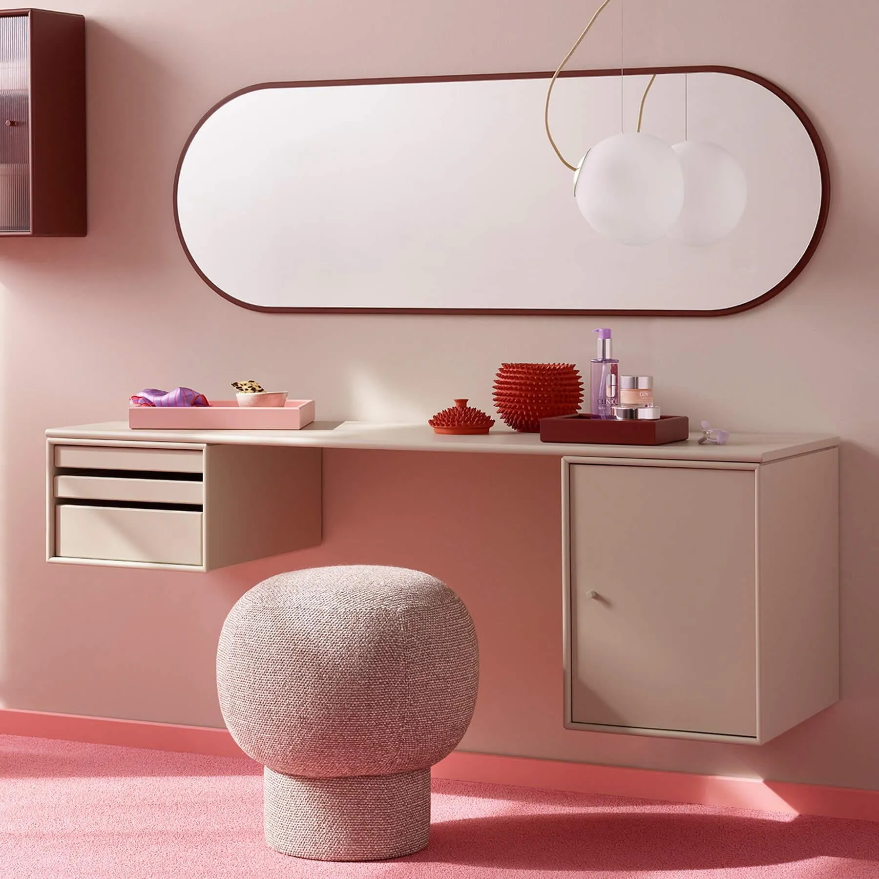 Oblong Office Desk with Storage - Flint