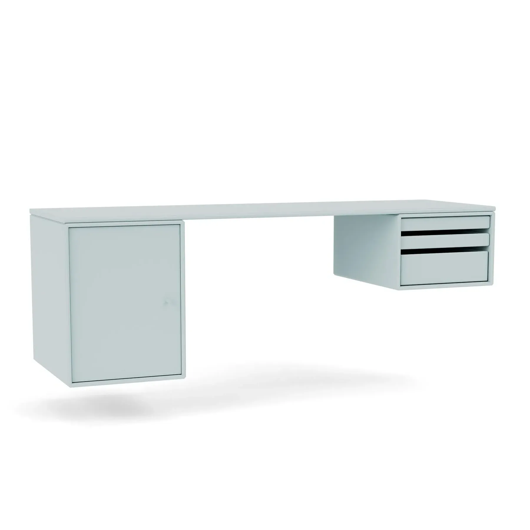 Oblong Office Desk with Storage - Graphic