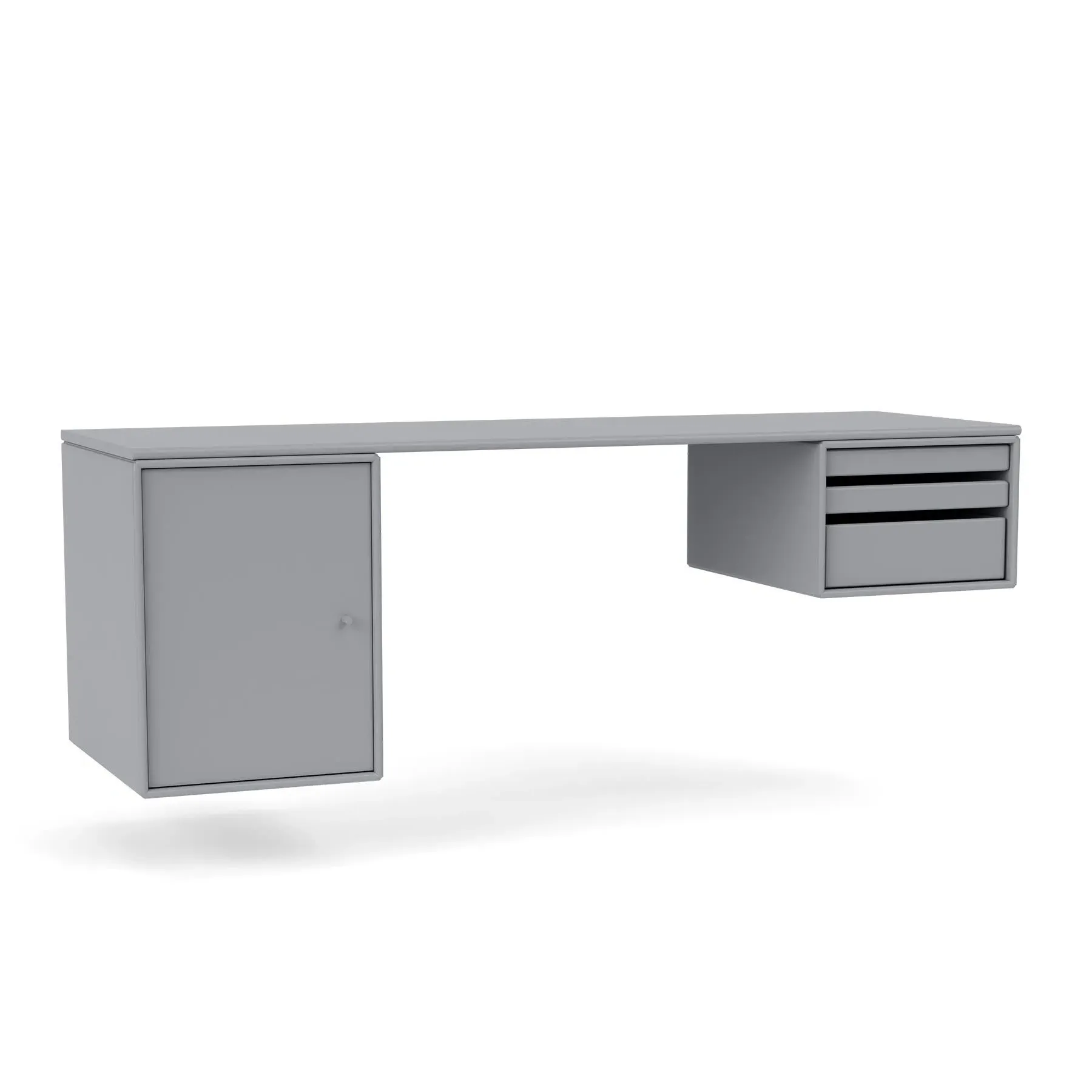 Oblong Office Desk with Storage - Graphic