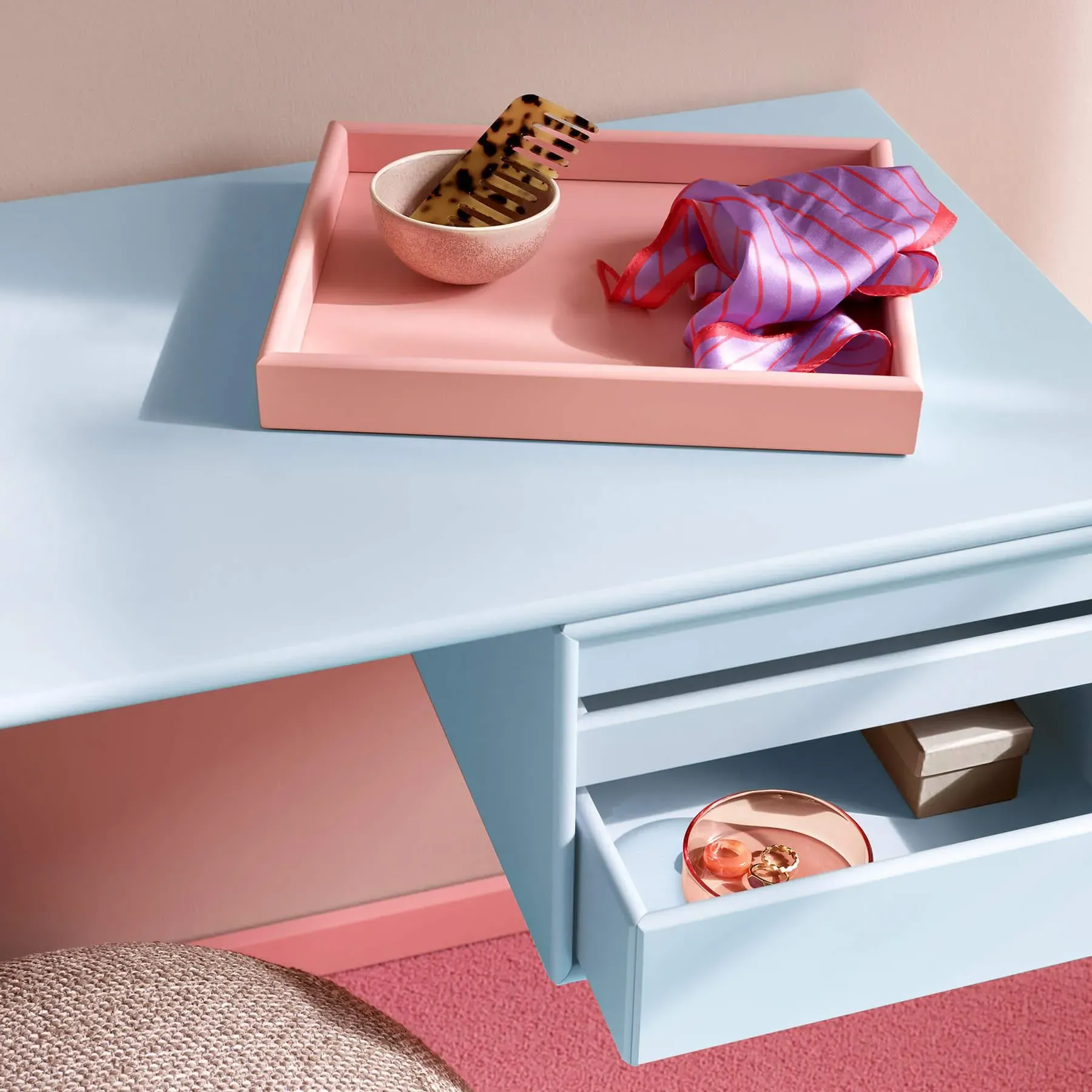 Oblong Office Desk with Storage - Montana