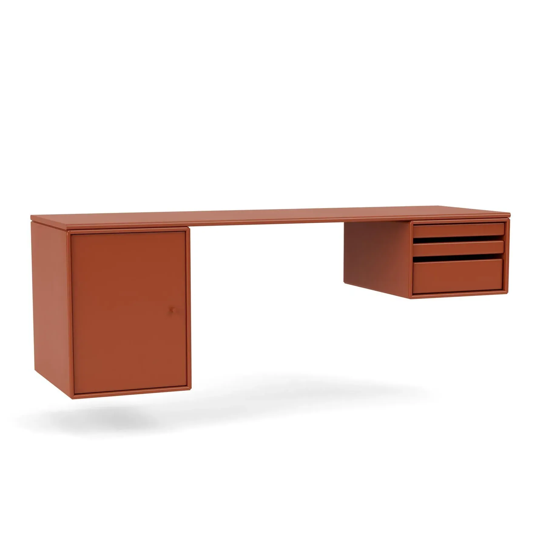 Oblong Office Desk with Storage - Montana