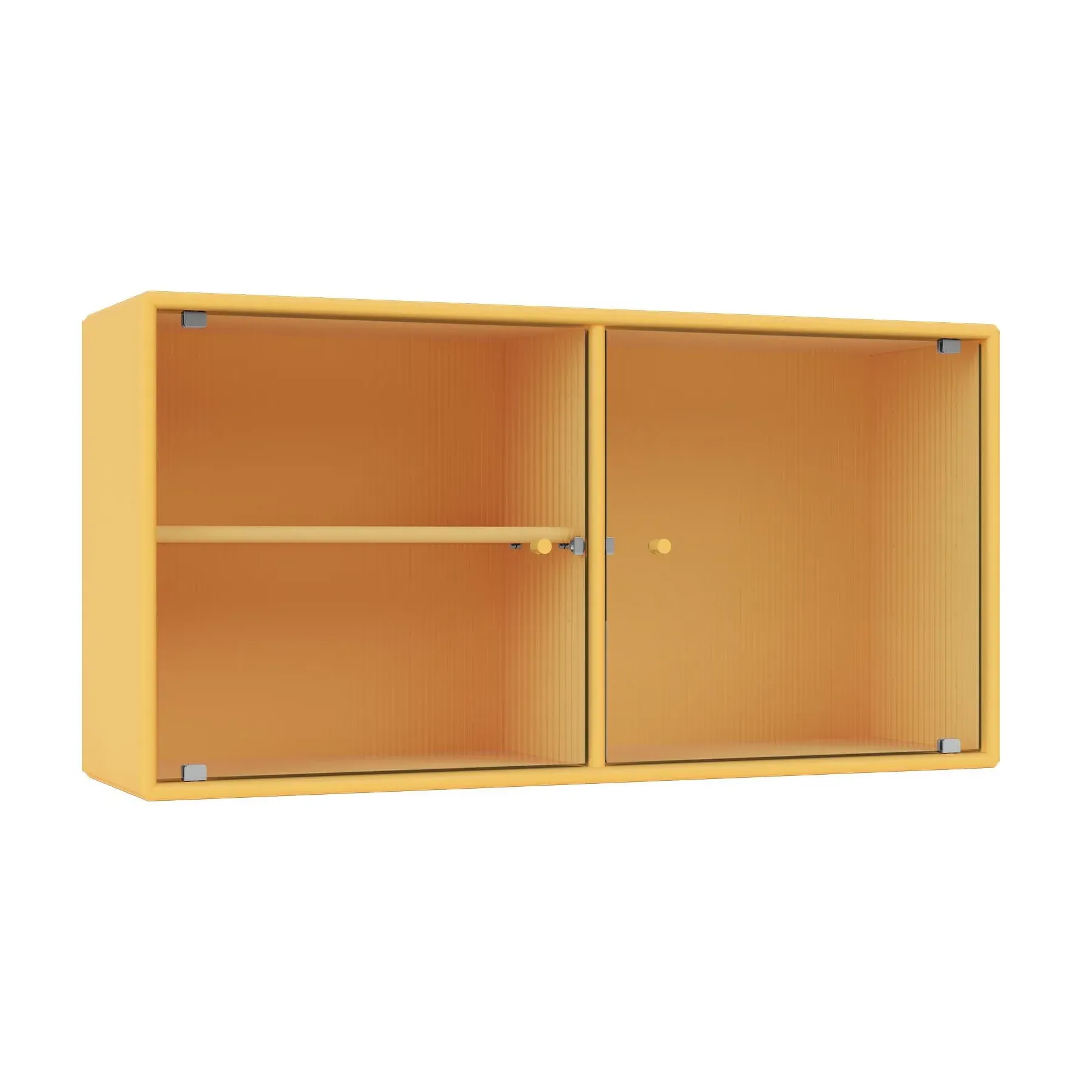 Ripple Cabinet with Glass Doors - Acacia