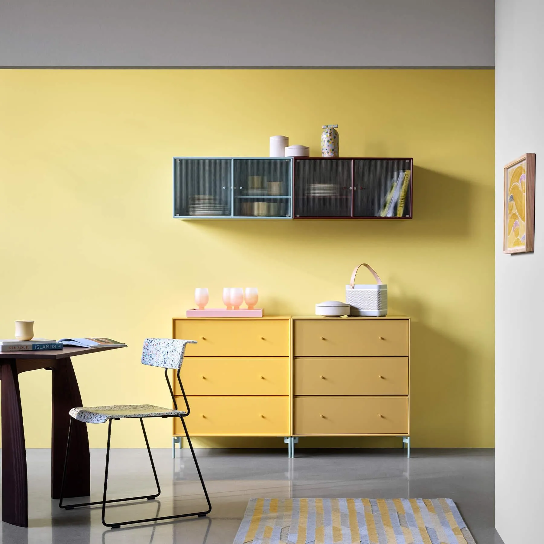 Ripple Cabinet with Glass Doors