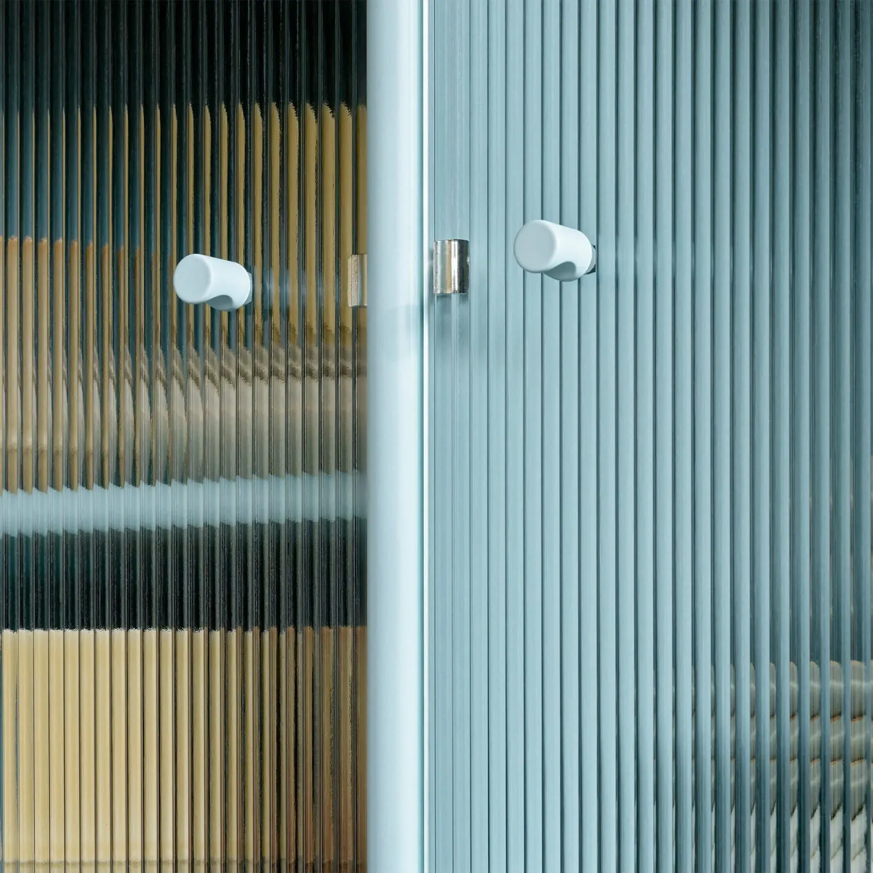 Ripple Cabinet with Glass Doors - Parsley
