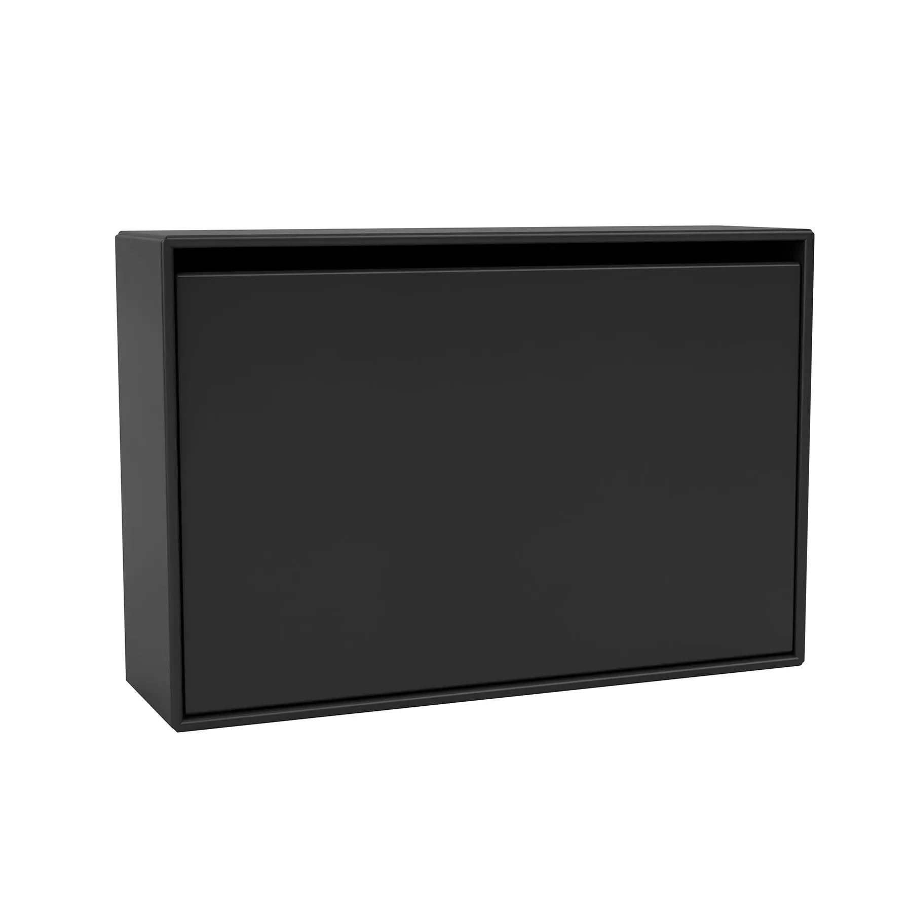 Shoe Cabinet with Flip Drawer - Black