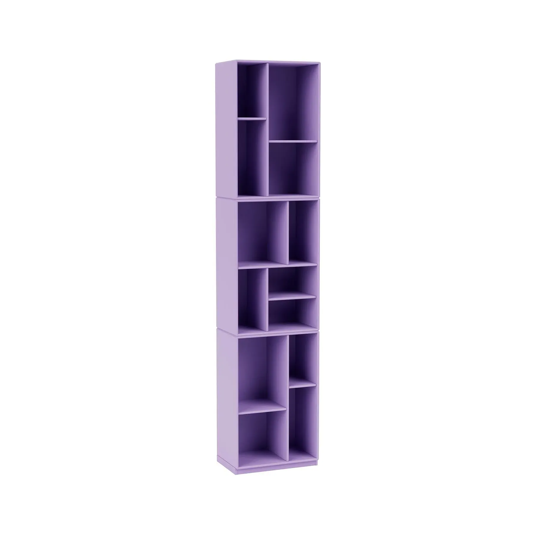 Slim Bookcase with Storage - Beetroot