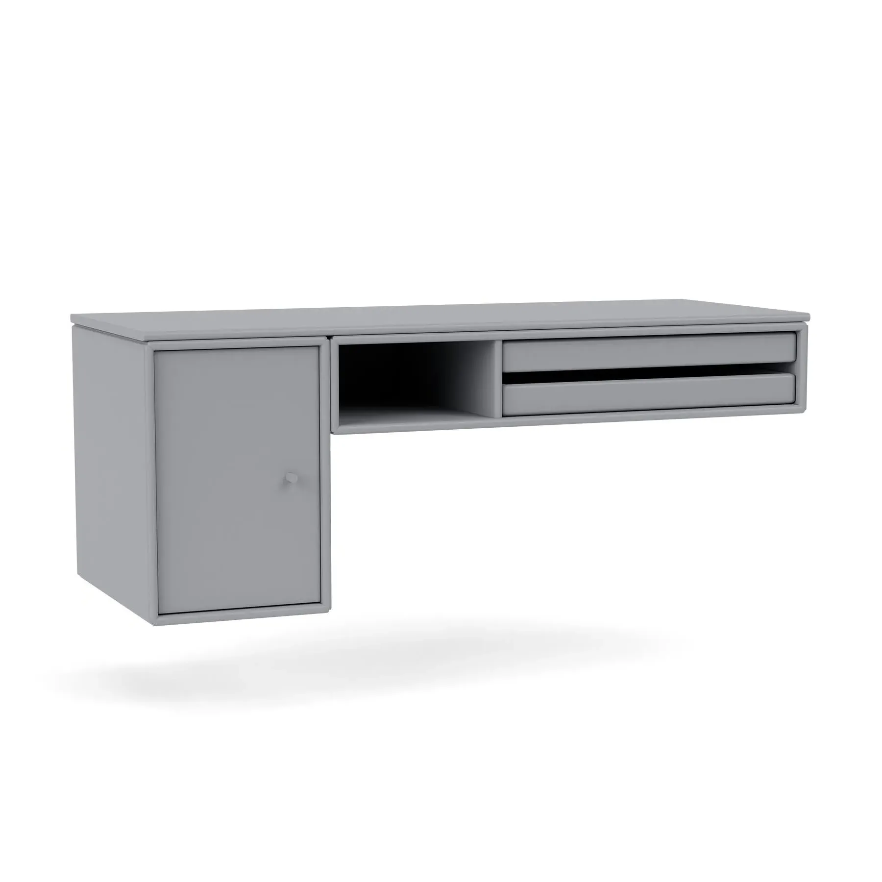 Wall-Mounted Bureau Desk with Storage - Graphic