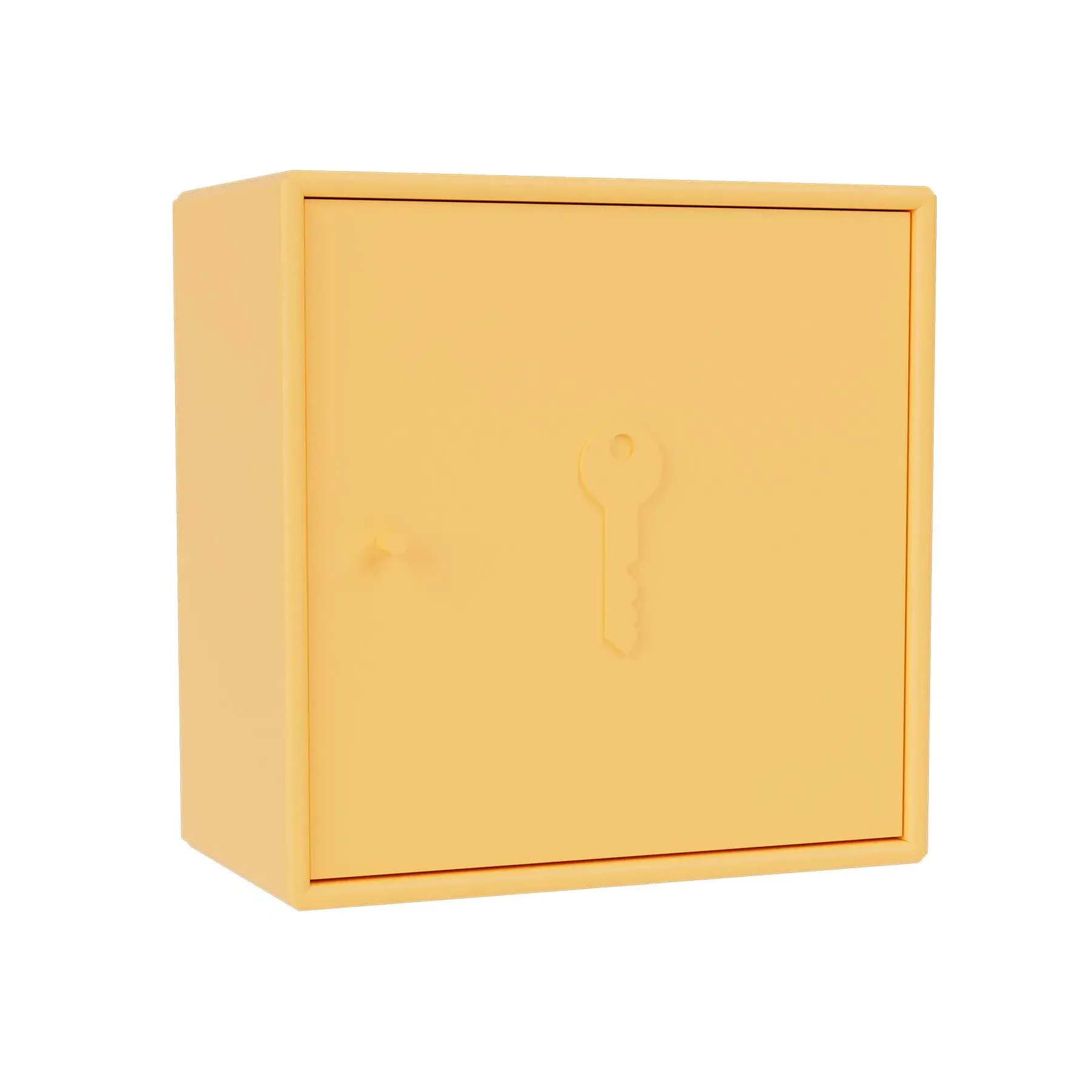 Wall-Mounted Key Cabinet with Shelf - Acacia image