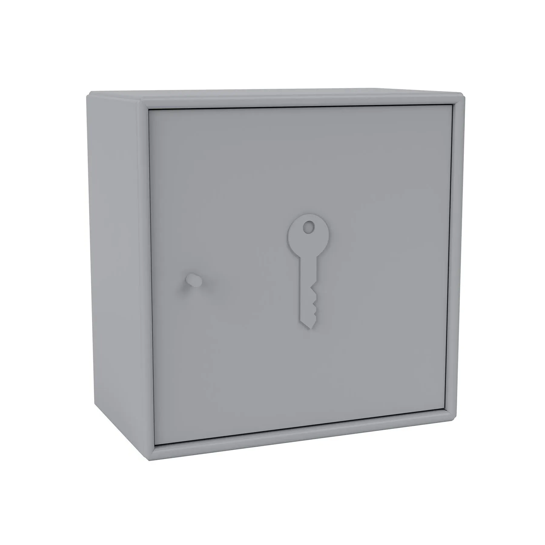 Wall-Mounted Key Cabinet with Shelf - White