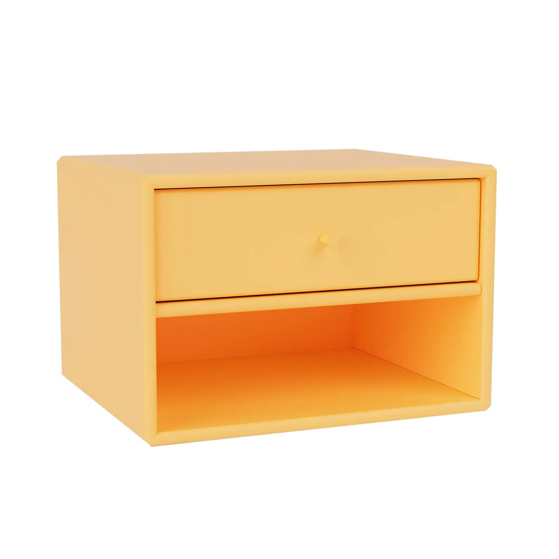 Wall-Mounted Night Stand with Drawer - Acacia image