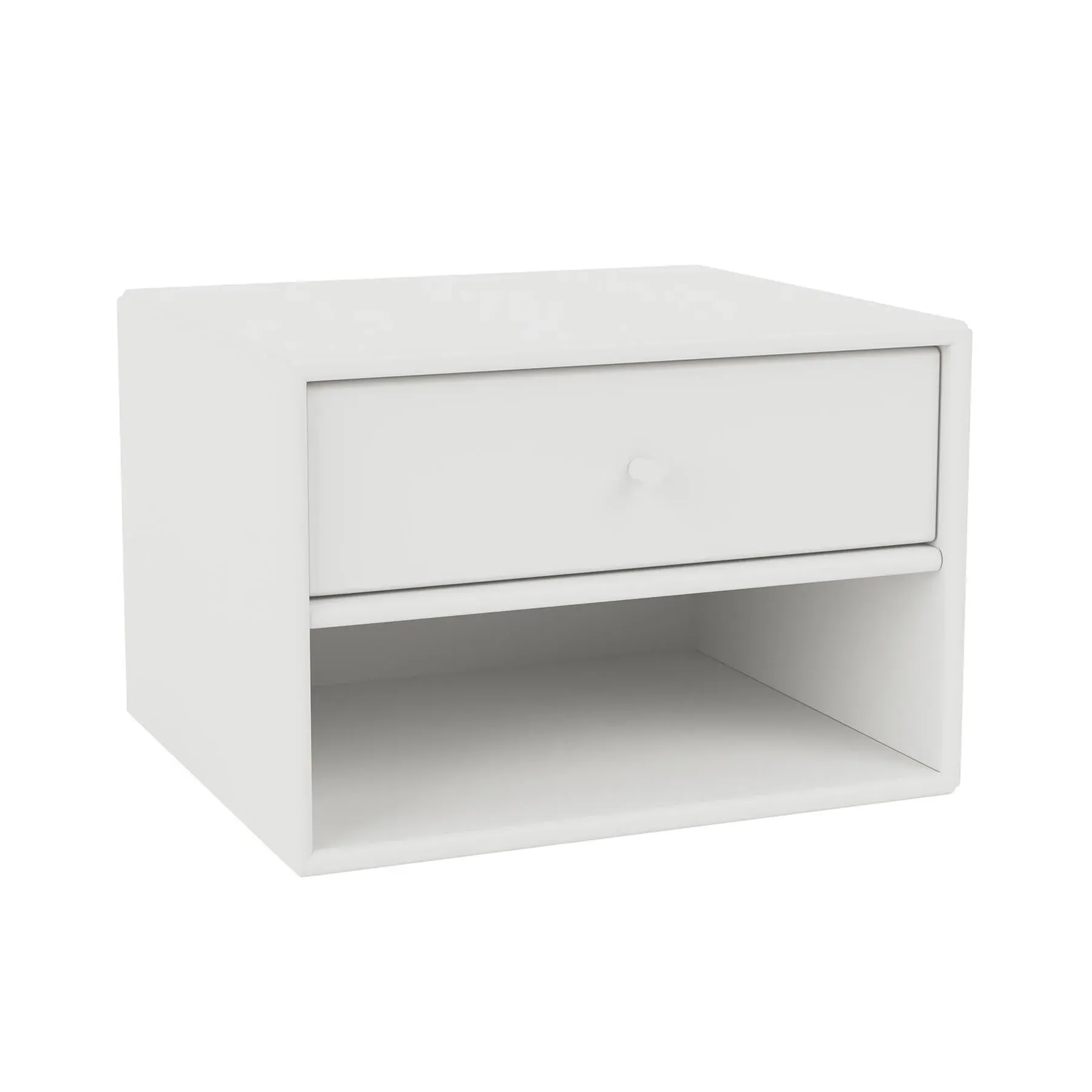 Wall-Mounted Night Stand with Drawer - White