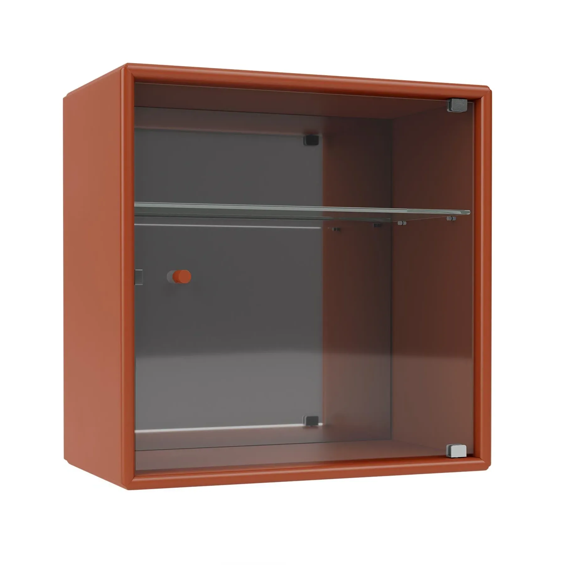 Wall-Mounted Perfume Cabinet with Mirror - Black