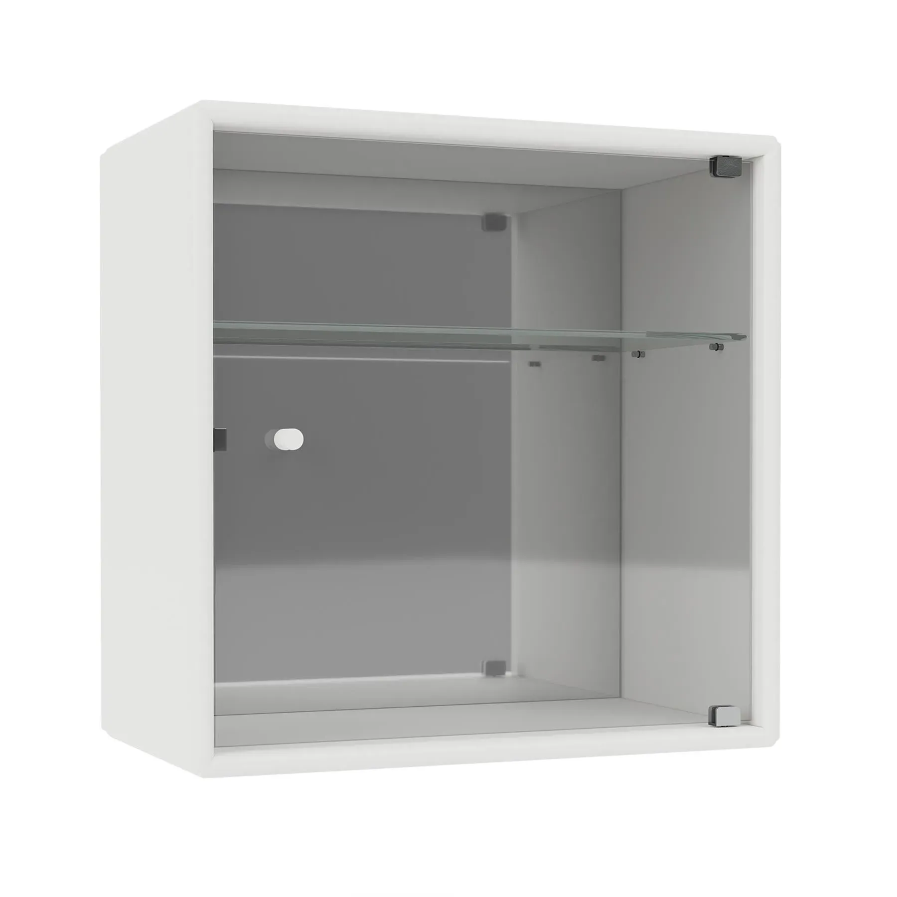 Wall-Mounted Perfume Cabinet with Mirror - White