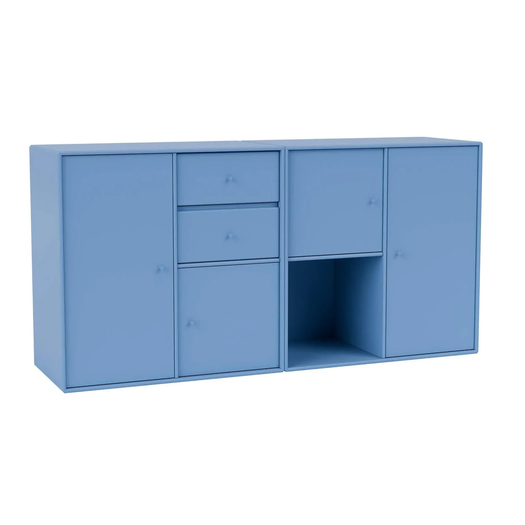 Wall Mounted Sideboard with Storage - Azure