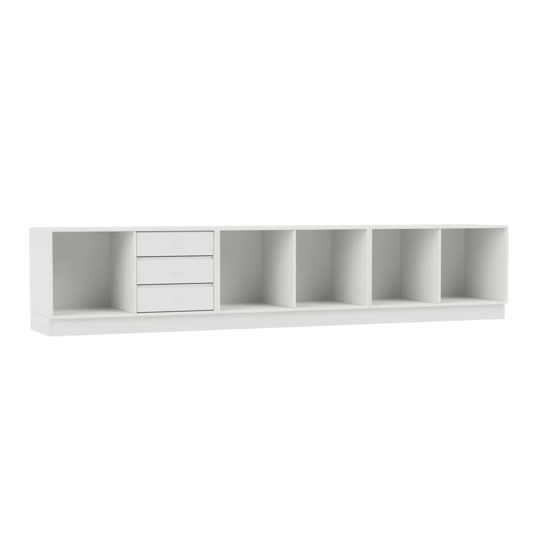 Wall Mounted Storage Bench - White