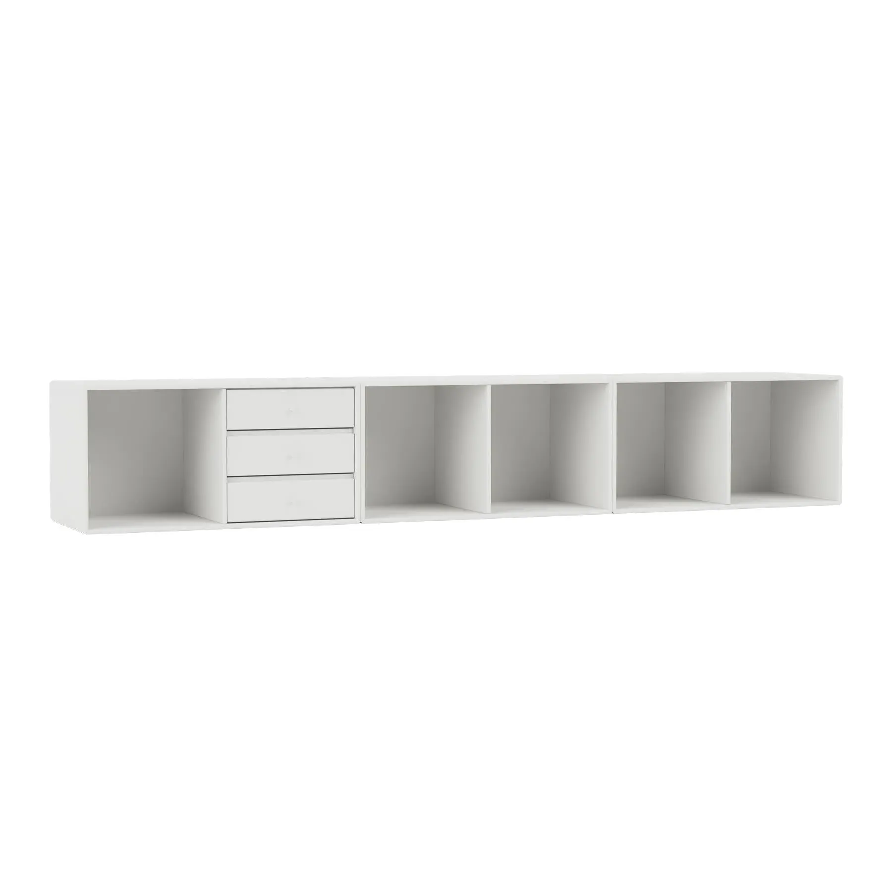 Wall Mounted Storage Bench - White