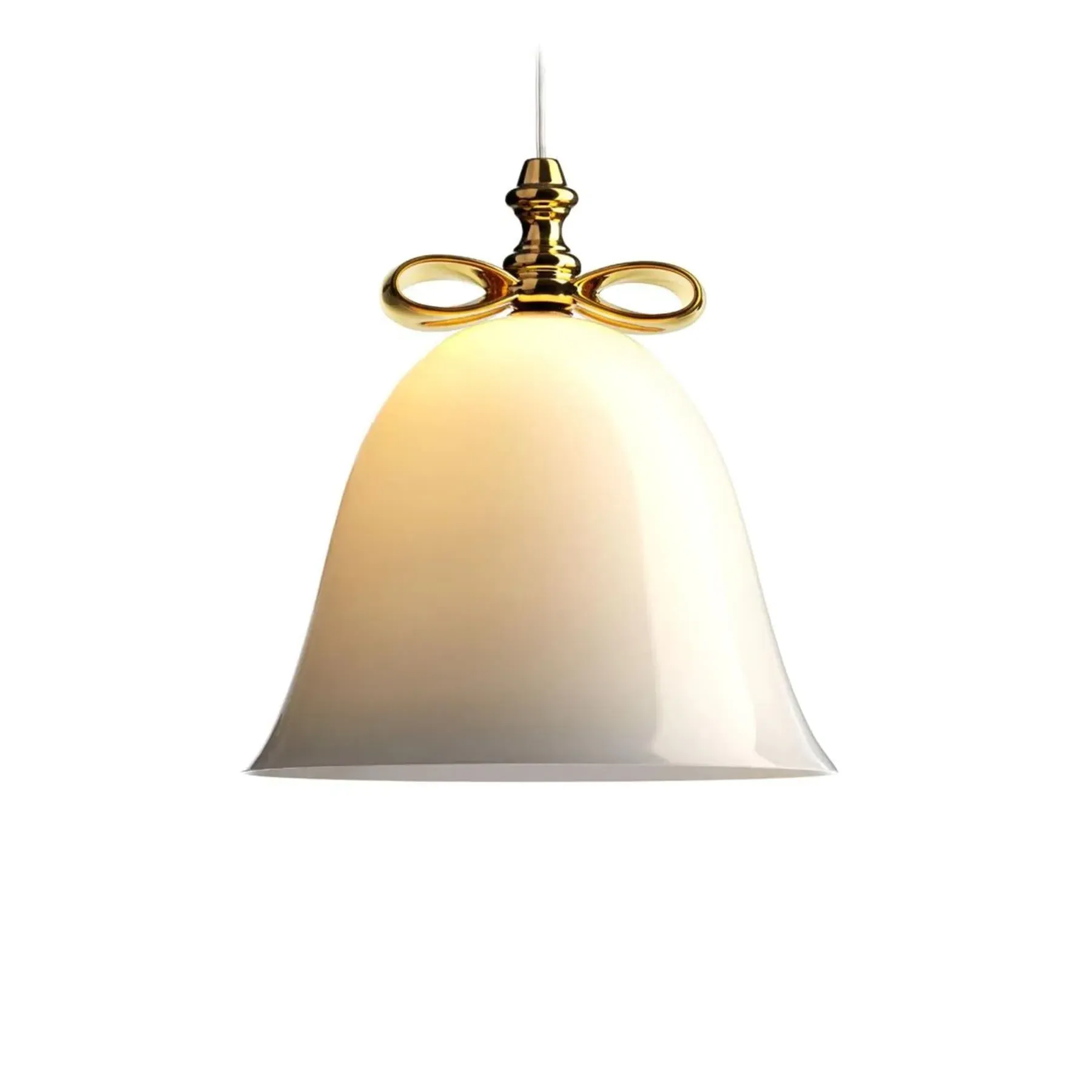 Bell Pendant Light with Bow - Clear, Glass
