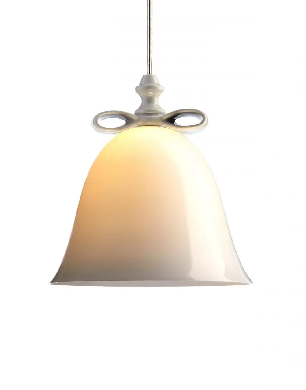 Bell Pendant Light with Bow - Clear, Glass