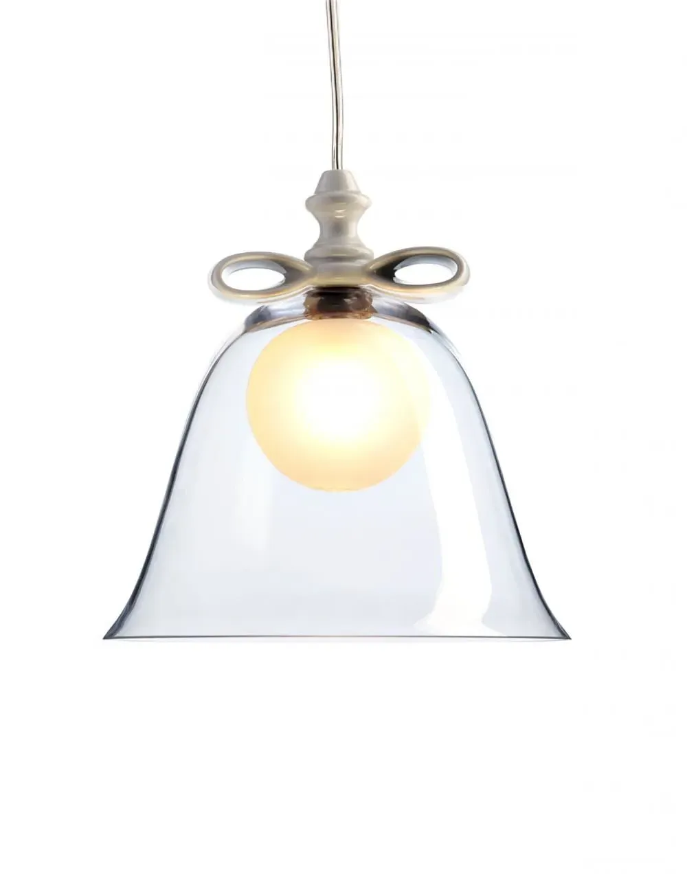 Bell Pendant Light with Bow - Clear, Glass