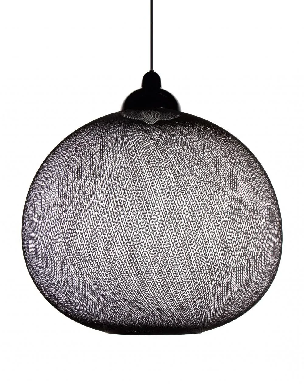 Large Pendant Light with Reflector - Black, Resin image