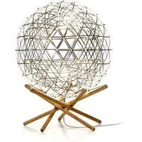 Raimond Tensegrity Small Floor Lamp - Stainless Steel, Oak