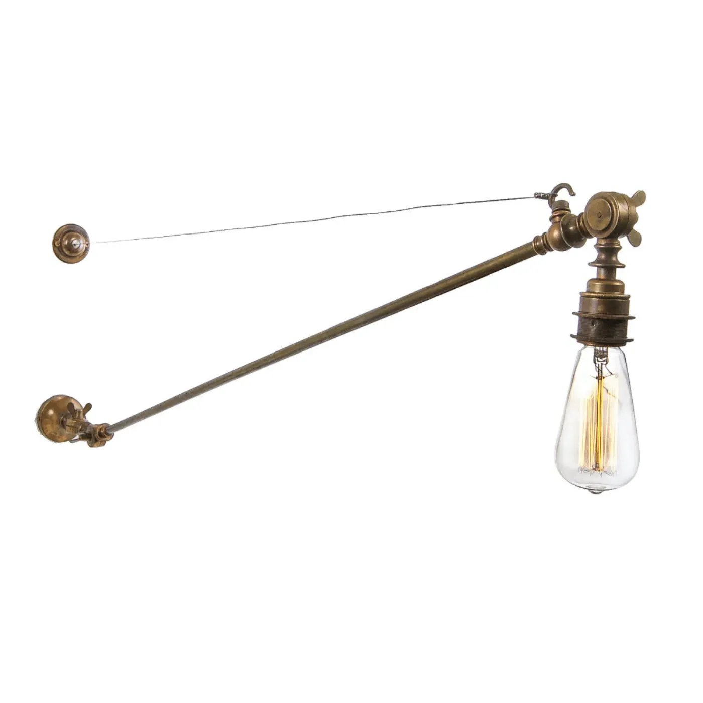 Adjustable Wall Light with Arm - Polished Brass