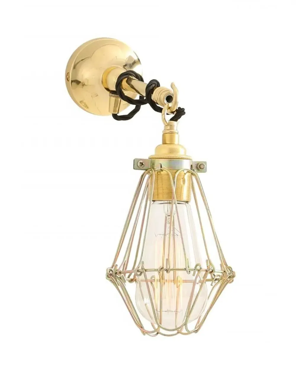 Cage Wall Light - Polished Brass image