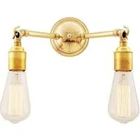 Double Wall Light - Satin Brass