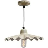 Frilled Pendant Light - Black, Aluminium