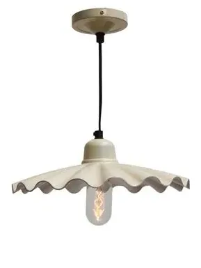 Frilled Pendant Light - Brushed Aluminium