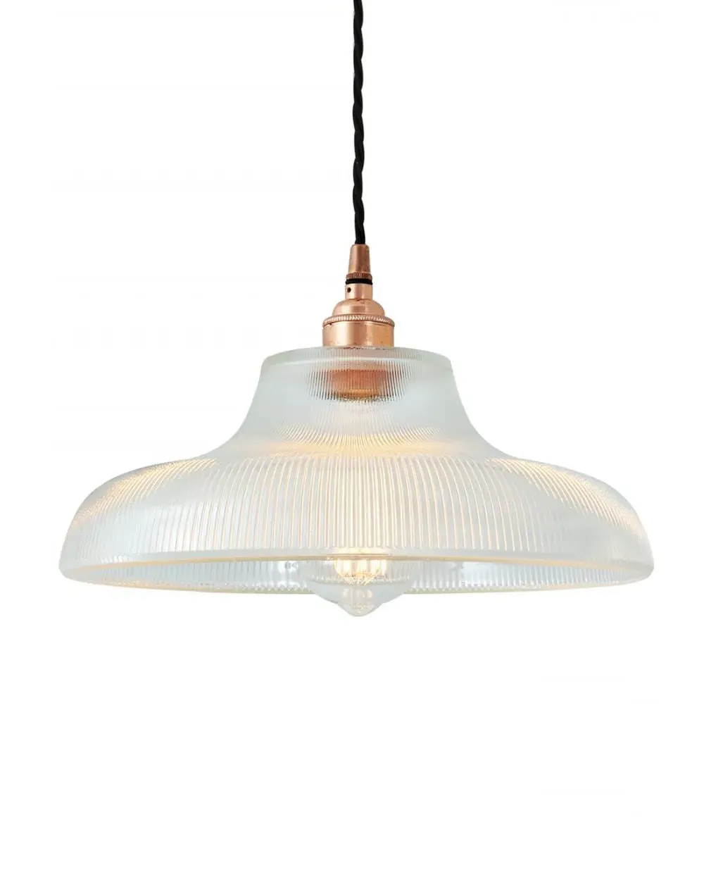 Industrial Railway Pendant Light - Polished Copper