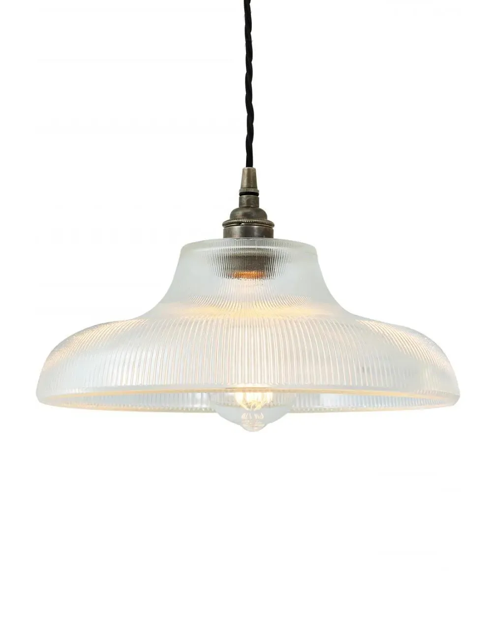 Industrial Railway Pendant Light - Satin Chrome