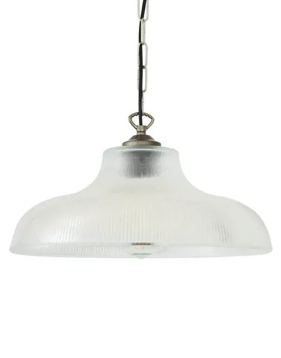 Medium Pendant Light - Antique Brass, Glass