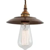Pendant Light with Filament Bulb - Antique Brass