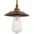 Pendant Light with Filament Bulb - Antique Brass