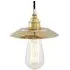 Pendant Light with Filament Bulb - Polished Brass