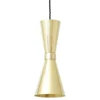 Pendant Light with Scroll Design - Satin Brass