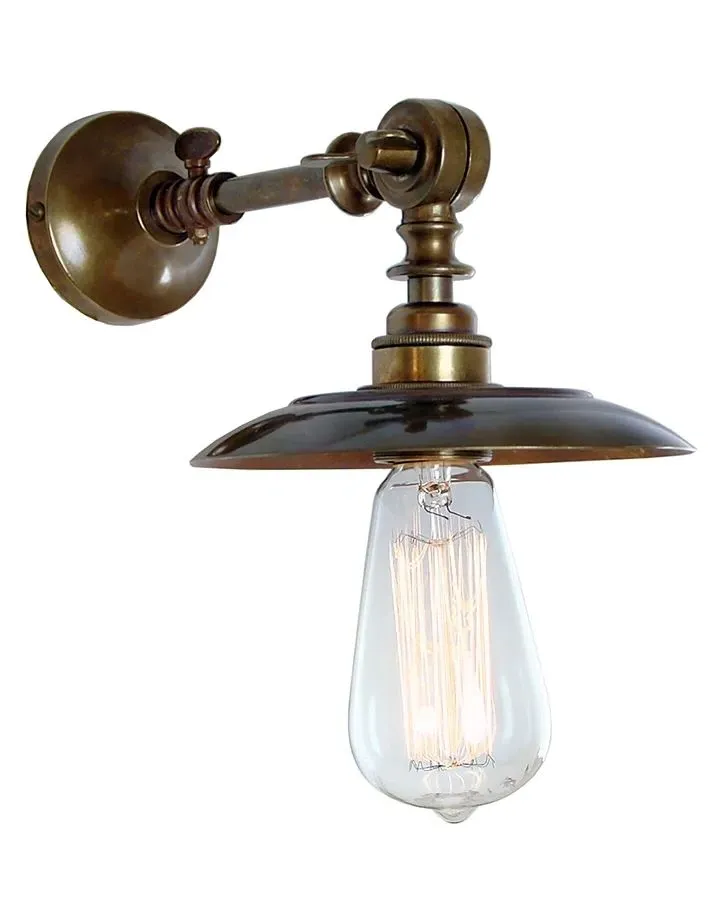 Porter Industrial Wall Light - Antique Brass image