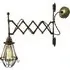 Scissor Arm Wall Light with Classic Cage - Brass