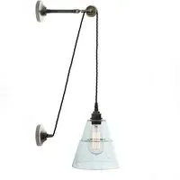 Sinclair Pulley Wall Light with Adjustable Height - Antique Brass