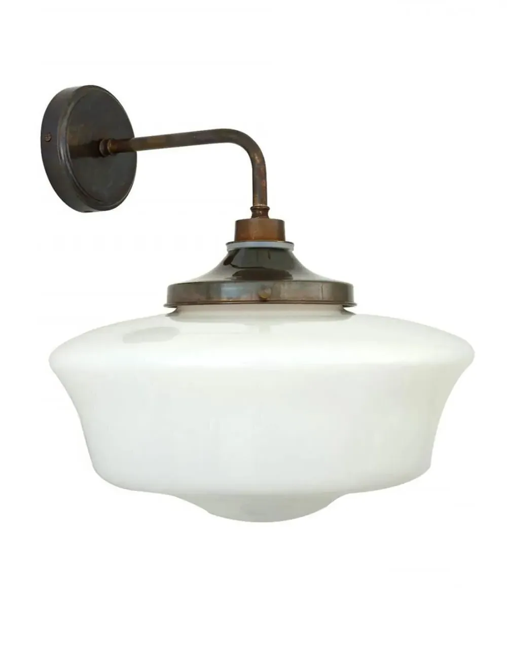 Wall Light with Glass Shade - Polished Brass