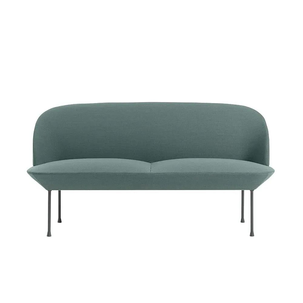 2-Seater Sofa with Built-in Pillows - Navy
