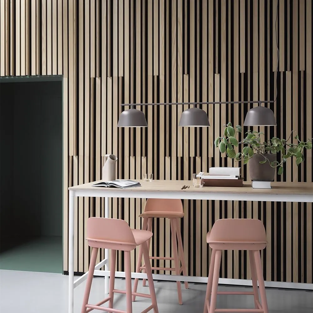 3-Light Rail Pendant Light - Taupe, Aluminium