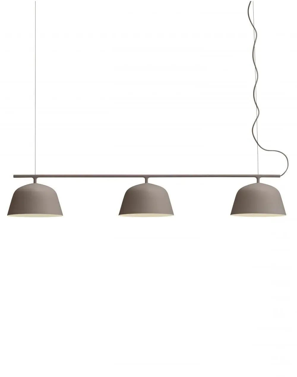 3-Light Rail Pendant Light - Taupe, Aluminium