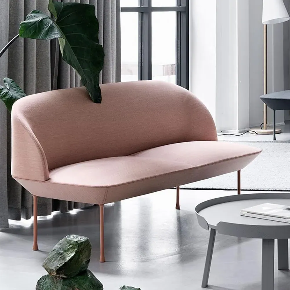 3-Seater Sofa with Built-in Pillows - Navy