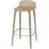 75cm Bar Stool with Curved Back - Oak